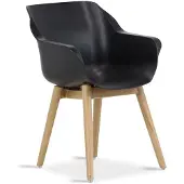Hartman Tuinstoel Hartman Sophie Armchair Teak Carbon Black Natural (set van 2)