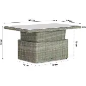 Lifestyle Garden Furniture Lifestyle Madras dining tuintafel 220 x 90 cm