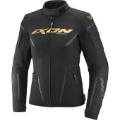 Ixon Striker 2 Lady Zwart Goud Waterdichte Textiele Motorjas Maat L