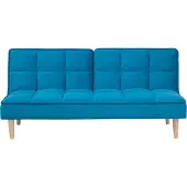 Beliani Siljan Slaapbank Blauw Stof 177x105
