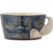 Bloomingville Schaal aardewerk blauw Hezha 13cm