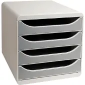 Exacompta Big Box Classic ladeblok grijs (4 laden)