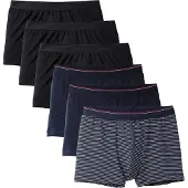 Calida Boxershorts 'Natural Benefit' donkerblauw / purper / zwart / wit