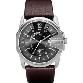 Diesel Analoog horloge 'Master Chief' donkerbruin / zwart / zilver