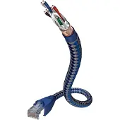 In-Akustik Premium - câble de réseau - 2 m - bleu, argenté(e)
