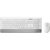 MediaRange MROS106 Draadloze Toetsenbord- en Muis Set | 2.4 GHz USB – QWERTZ | Wit/Zilver | Plug & Play PC & Laptop