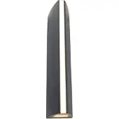 Lutec LEO, wandlamp voor buiten, grijs, aluminium, polycarbonaat (PC), IP54, geschikt voor gevels, Klasse I