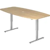 Hjh OFFICE PRO XMST 22 S - Eiken 220 x 103 Tafelhoogte I Elektrisch in hoogte verstelbaar