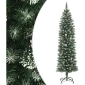 vidaXL Kunstkerstboom smal met standaard 180 cm PVC