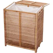 MCW Wasgoedkist -B18, wasbox wasmand wasverzamelaar, bamboe 61x50x35cm