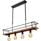Lucide Hanglamp Milonga – Zwart – 4-lichts
