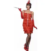 Smiffys - Flapper Kostuum - M - Rood