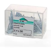 Hoenderdaal Draadnagel verloren kop gegalvaniseerd 2.4 x 50mm 350 gram