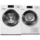Miele Bundel - Wasmachine WWE380 WCS QuickPowerWash + Droogkast TWD 640 WP EcoSpeed