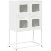 vidaXL Hoge kast, wit, 68x39x107 cm, staal