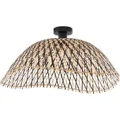 QAZQA Art Deco plafondlamp zwart bamboe 60 cm - Alka