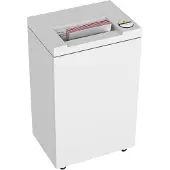 Ideal papiervernietiger 2445 MC, micro cut 0,8 x 12 mm, P-6, 35 l, 3-5 vel snijcapaciteit, met rollen, Blaue Engel, grijs