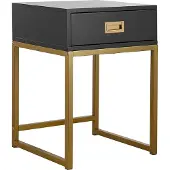 Beliani LARGO - Bijzettafel - Zwart - MDF