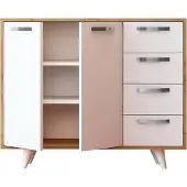 Hannah Home - Multi-doelkast - Eik Wit – 100 x 82 x 35 cm