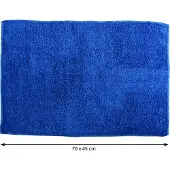 MSV Badkamerkleedje/badmat voor op de vloer - blauw - 45 x 70 cm - Badmatjes