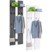 VCM Houten set halmeubelen kapstok kapstokhaken paneel hoedenplank Salia L Houten set halmeubelen kapstok kapstokhaken paneel hoedenplank Salia L
