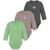 Normani Rompertje/body 'Tuai' antraciet / groen / pink / wit