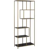 Molecule Boekenkast Seaford Zwart/Goud