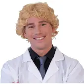 Haza Pruik Heren Krul Blond