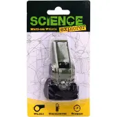 Johntoy Fluitje met kompas en thermometer - 3-in-1 multifunctioneel - ABS plastic - met koord - ideaal voor outdoor avonturen