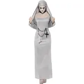 Smiffys Grijs Gothic nonnen pak