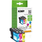 KMP Inktcartridge vervangt Brother LC-225XLC, LC-225XLM, LC-225XLY Compatibel Combipack Cyaan, Magenta, Geel B63V 1530,4050