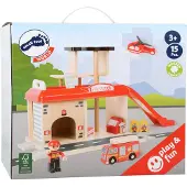 Small Foot - Houten Brandweerkazerne met Accessoires, 15dlg.