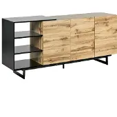 Beliani FIORA - Sideboard-Lichte houtkleur-MDF