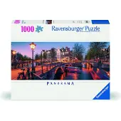 Ravensburger puzzel Amsterdam by Night - legpuzzel 1000 stukjes.