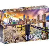 Enjoy Puzzle Puzzel 1000 stukjes Enjoy – Boston Harbor bij schemering, VS