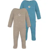 Normani Rompertje/body 'Levin' beige / blauw / wit