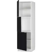Vicco Hoge kast Fame-Line Zwart gestreept/Wit 60 cm, Model 50855
