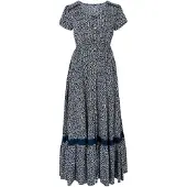 Apricot Zomerjurk navy / bruin / wit