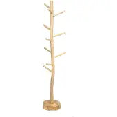 Bazar Bizar Kapstok Coat Hanger | hout naturel 25x25x160 cm staande kapstokken | NADUVI