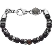 Diesel Armband zwart / zilver