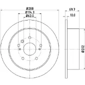 Hella 8DD 355 114-991 Remschijf