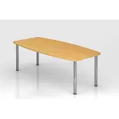 Hjh OFFICE PRO KARAT 22 C - Karat Beuken 220 x 103 met chromen voet