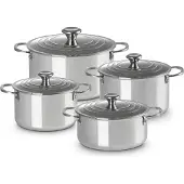 Le Creuset Rvs 4-delige Set Kookpan 18/20/24cm + Kookpan