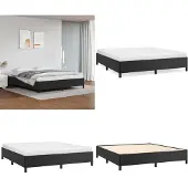 vidaXL Boxspringbedframe, zwart, 180x200 cm, kunstleer