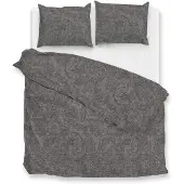 Zohome Zo Home Dekbedovertrek Katoen Paisley di Lino - dark grey 240x200/220cm