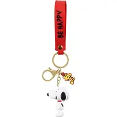 Snoopy Sleutelhanger - Snoopy - Be Happy - voor Geen - goudkleurig - Maat Standard