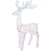 House of Seasons Kerstversiering Deer - 60x16x107 cm - PE - Transparant