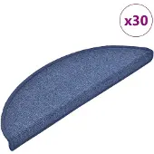 vidaXL - Trapmatten - 30 - st - 56x17x3 - cm - Blauw - Halfrond