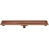 Guido Gusto Copper RVS Douchegoot compleet met flens 80x7x6,7cm gesloten rooster