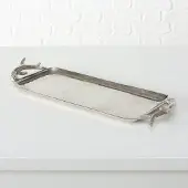 Boltze Schaal - Aluminium - Dikte 5cm - Zilver -60x21cm - Gewei